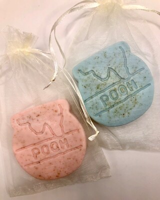 Blue Winnie the Pooh Oatmeal Soap with Gift Pouch Option Set of 4 - image3